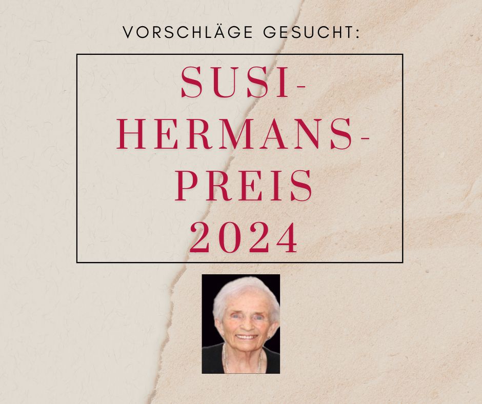 Wir SUCHEN: Ehrenamtlich Engagierte für Susi-Hermans-Preis 2024