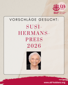 Wir SUCHEN: Ehrenamtlich Engagierte für Susi-Hermans-Preis 2026