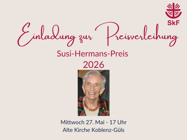 Einladung zur Verleihung des Susi-Hermans-Preises